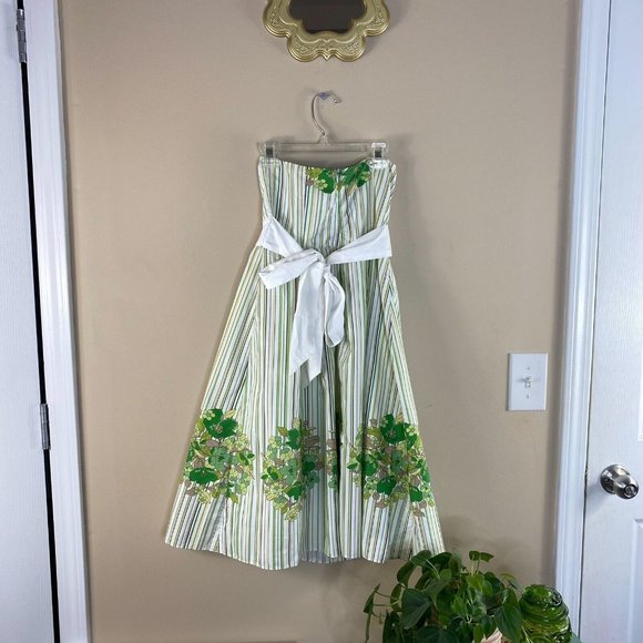 Vintage 90s/Y2k Striped Floral Dress - Picture 4 of 5